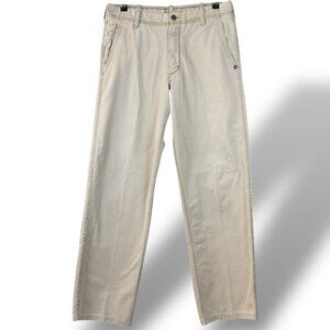 Timberland Pants Mens Sz 32/34 Tan Chino Flat Front Cotton Straight Leg Khakis